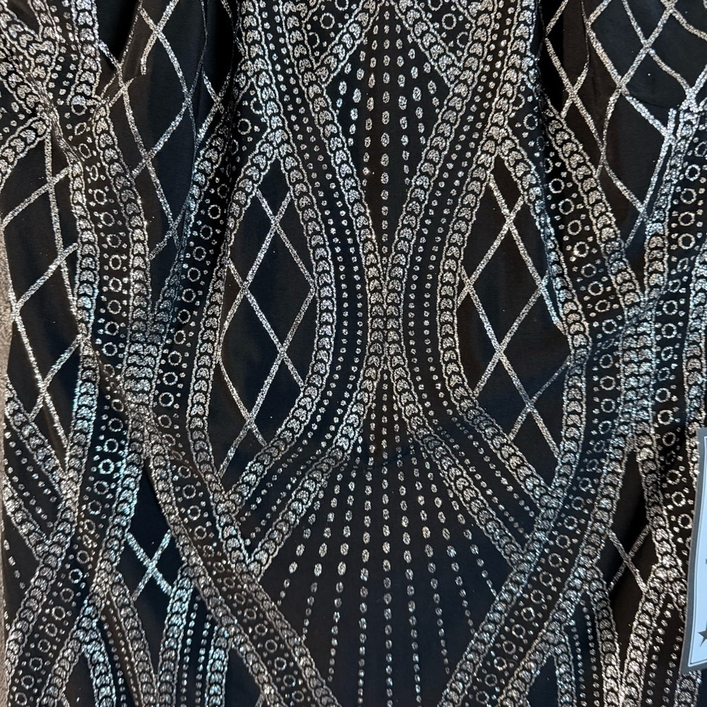 Speechless Dress Juniors 15 Black Silver Glitter Halter Bodycon NWT Holiday NYE - Picture 16 of 16